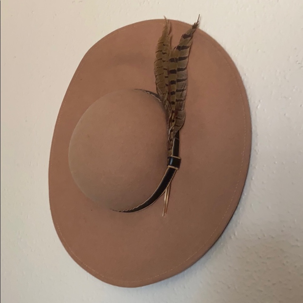 Vintage wool flat rimmed hat